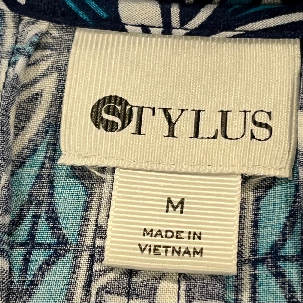 Stylus Blue Geometric Patterned Asymmetrical Dress - image 8